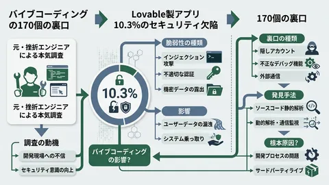 Lovable製アプリの10.3%にセキュリティ欠陥。バイブコーディング脆弱性170パターン完全解説