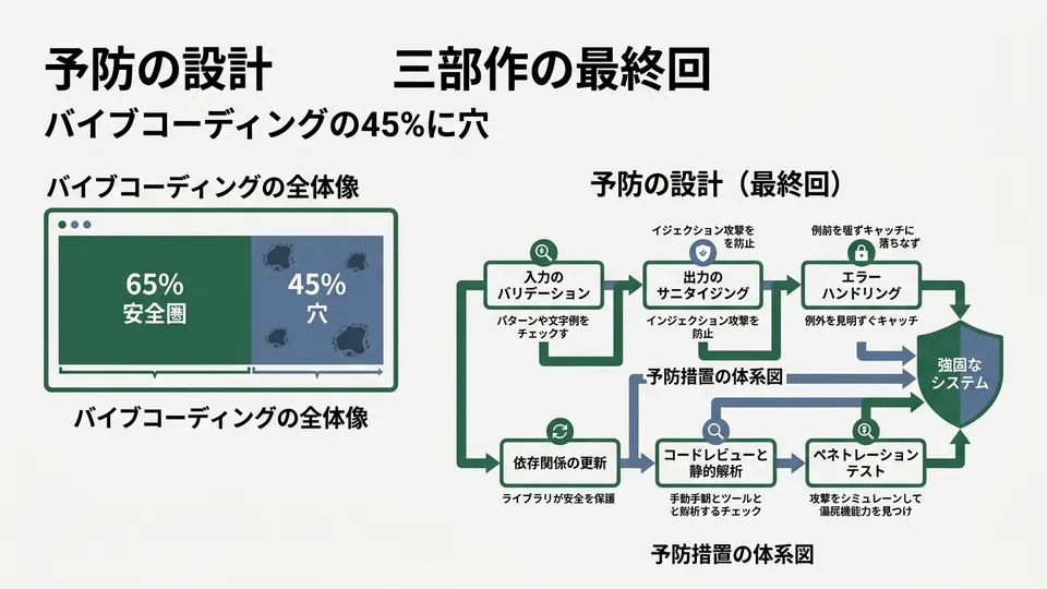 45% of Vibe Coding Has Holes. I Wrote Everything About Prevention Design in the Trilogy Finale