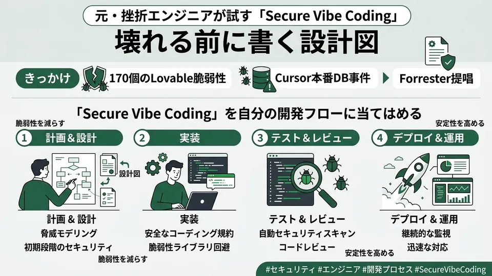 The Blueprint You Write Before It Breaks: After Lovable's 170 Vulnerabilities and the Cursor Production DB Incident, a Former Failed Engineer Applies Forrester's 'Secure Vibe Coding' to His Own Workflow