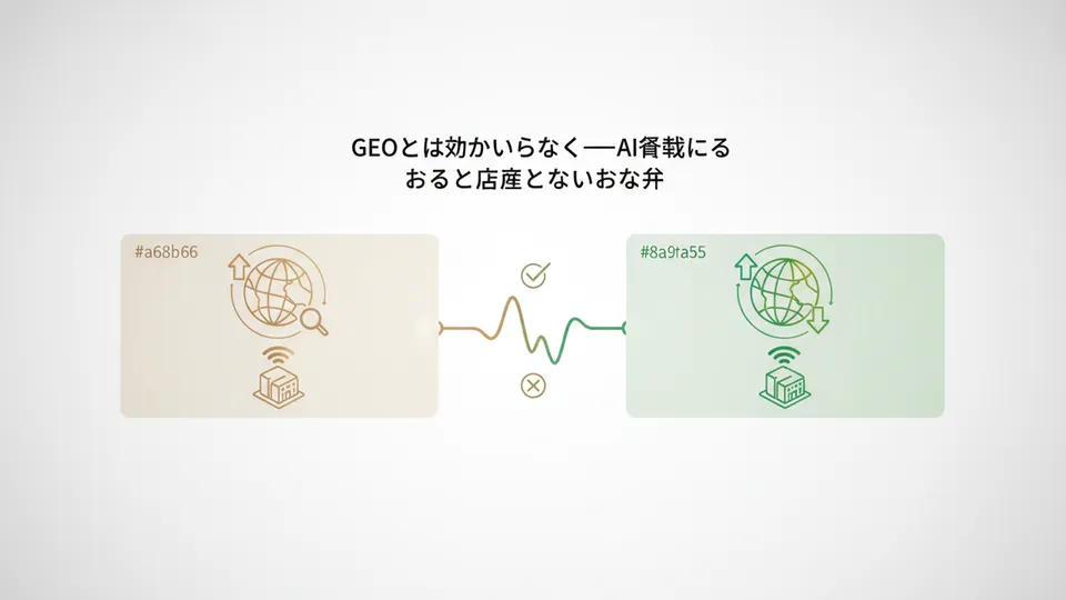 GEOとはわかりやすく——AI検索に出るお店と出ないお店の差