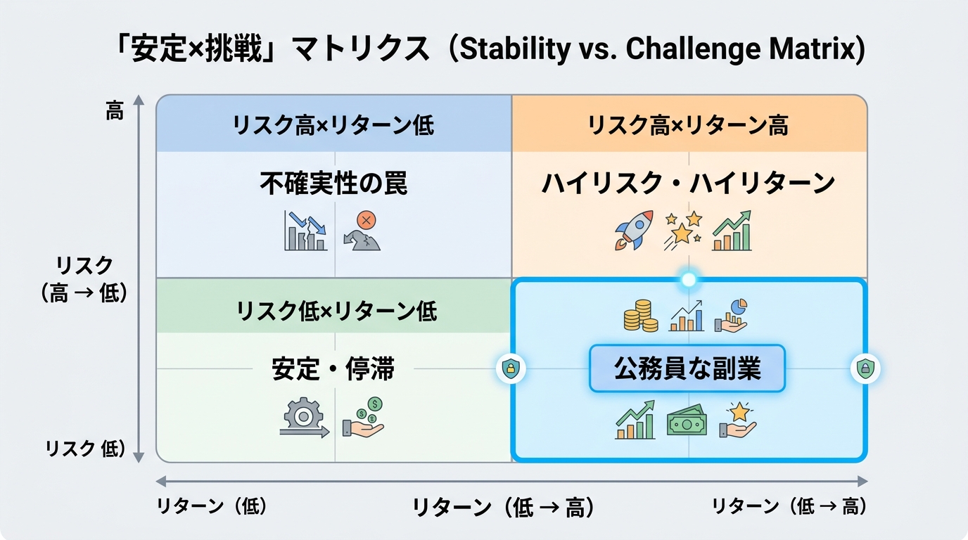 「安定×挑戦」のマトリクス
