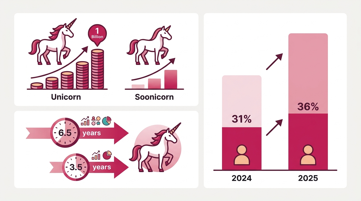 ユニコーンとSoonicornの定義、到達期間6.5年→3.5年への短縮
