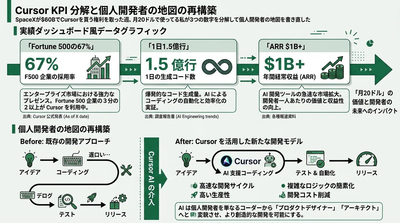 「Fortune 500の67%」「1日1.5億行」「ARR $1B+」の3つを横並びにした実績ダッ