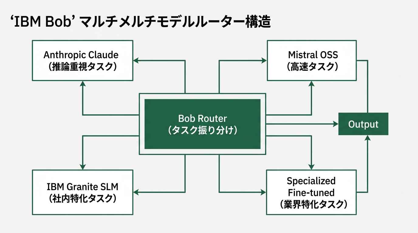 IBM Bobのマルチモデルルーター構造図