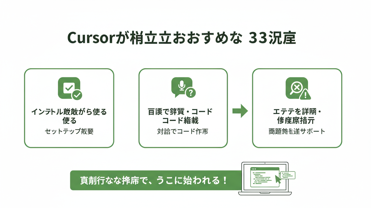 初心者向けCursorの3つのメリット