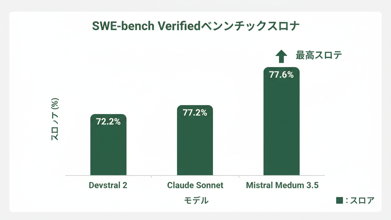 SWE-bench Verifiedスコア比較