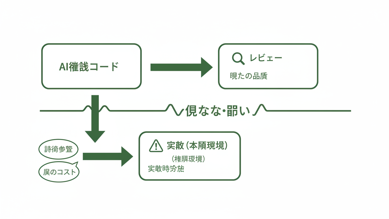 コードレビューと実行時のギャップ