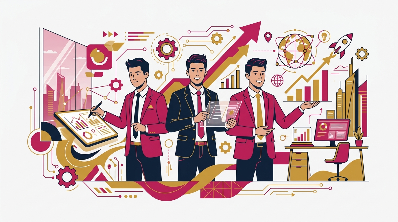 AI創業者の平均年齢推移(2014→2024)と全産業平均を対比する折れ線グラフ