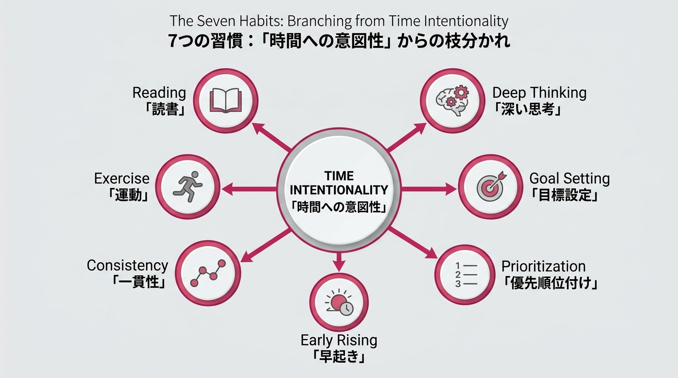 7つの習慣がそれぞれ独立しているように見えるが