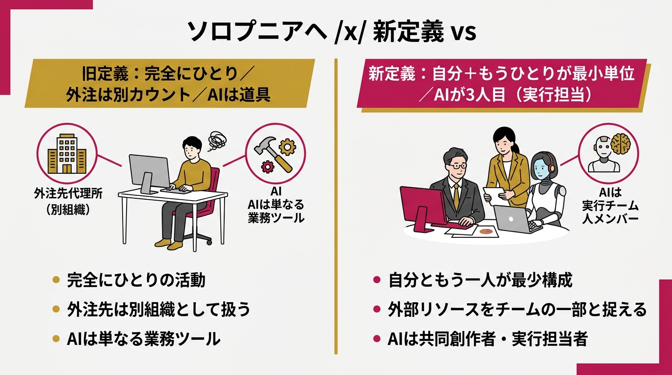 ソロプレナーの定義変遷比較