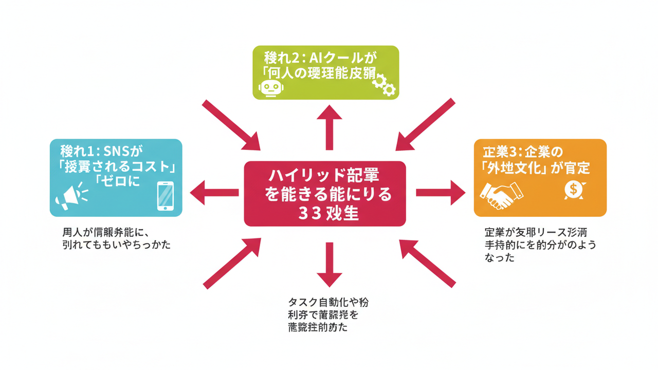 ハイブリッド起業を後押しする3つの変化