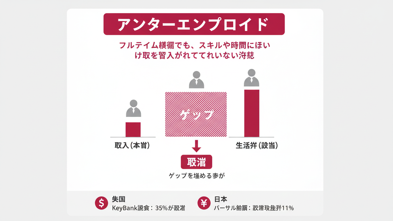 アンダーエンプロイドの定義と日米の状況