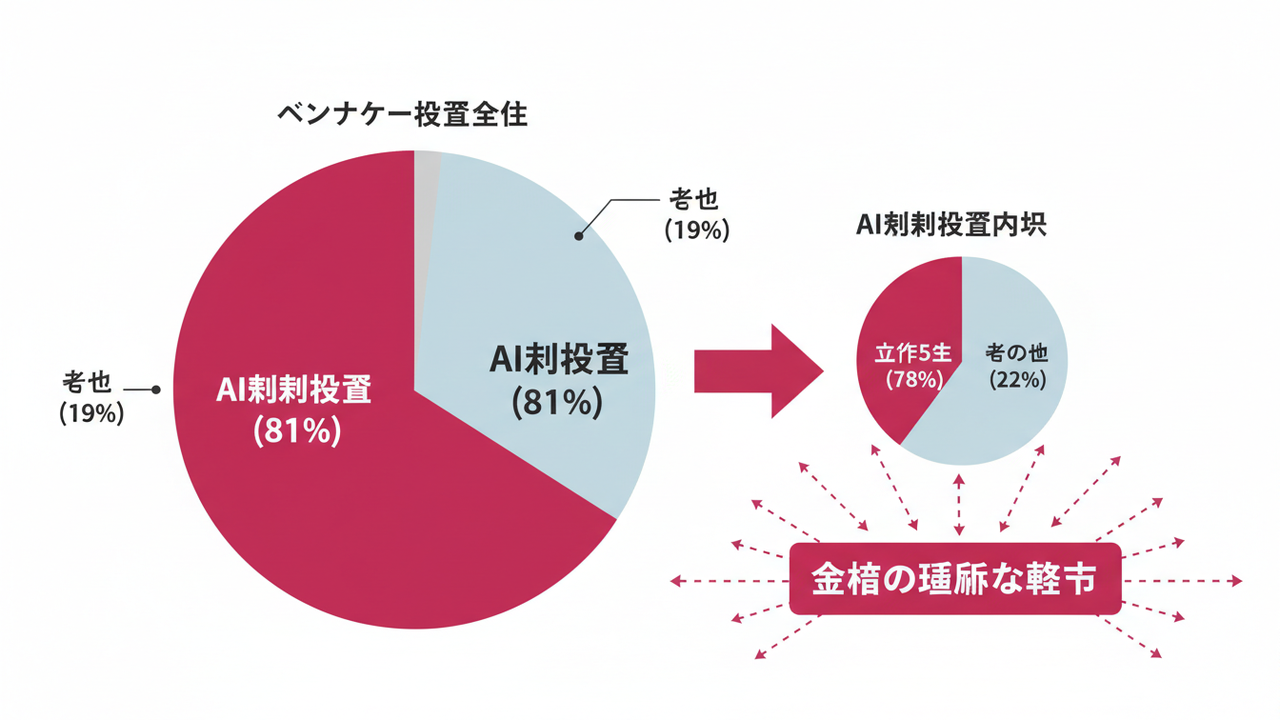 AI関連資金の集中を示す図