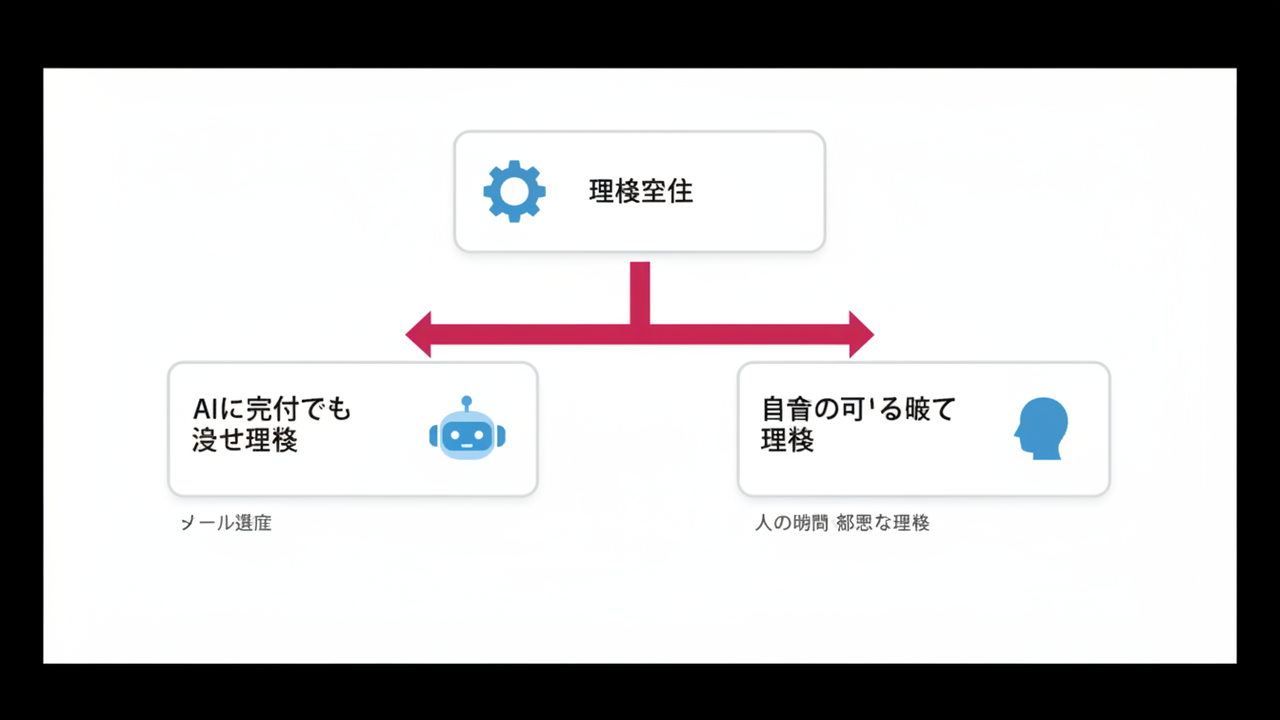 AI業務線引きのフローチャート