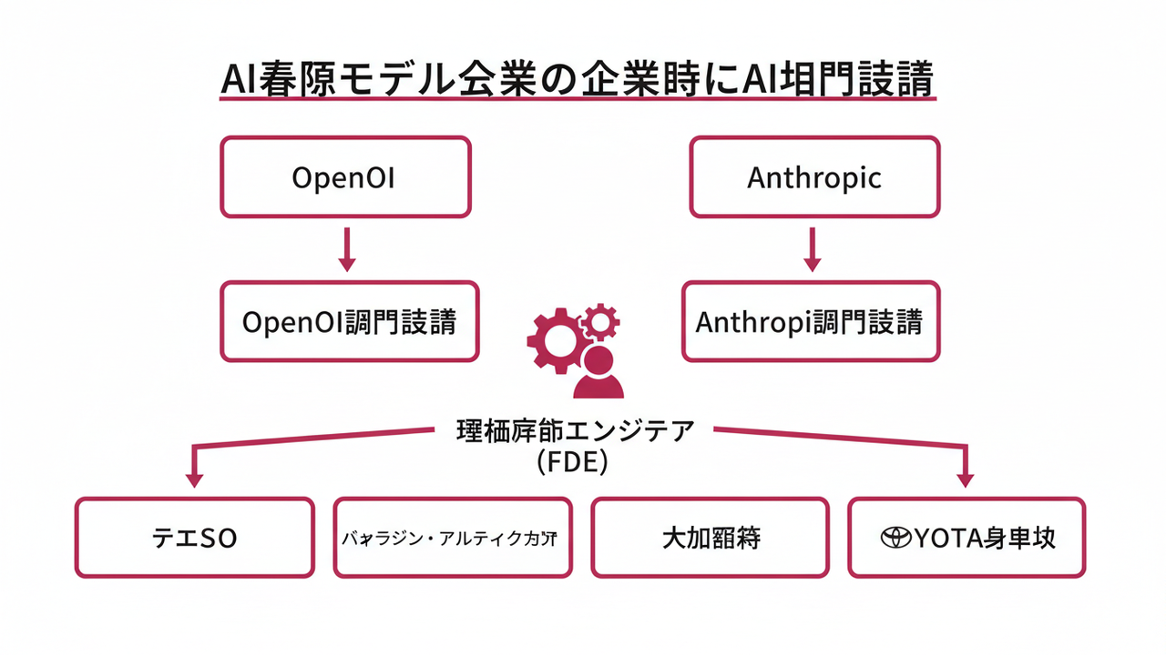 AIモデル企業が導入支援組織を設立する構図