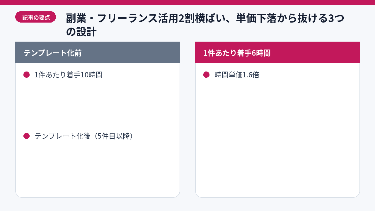2カラムのcomparison