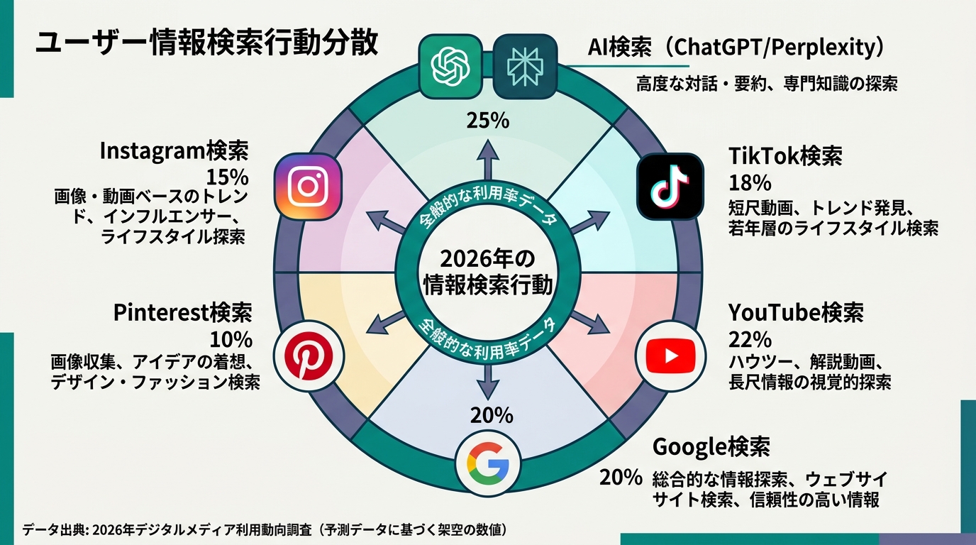 2026年の情報検索行動の分散図