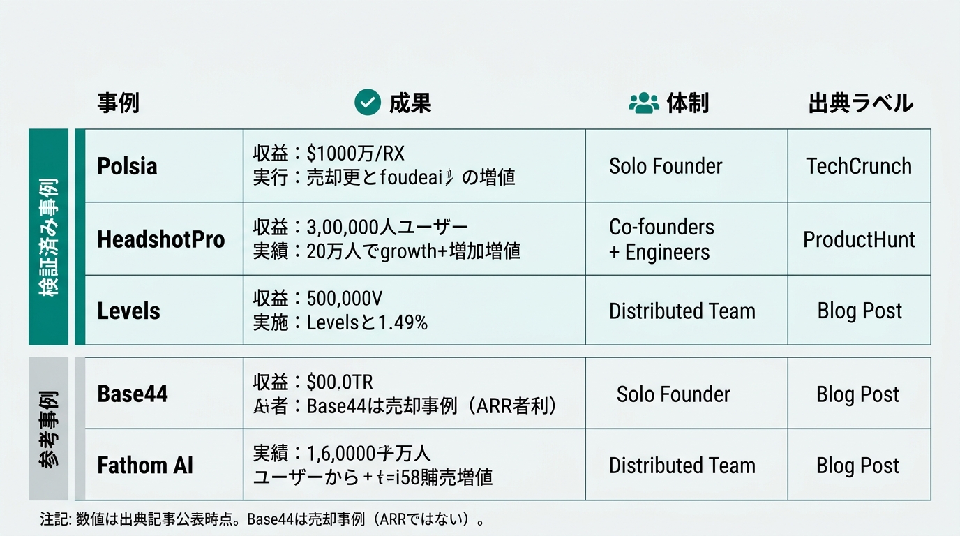 5事例を2グループに分けた比較表