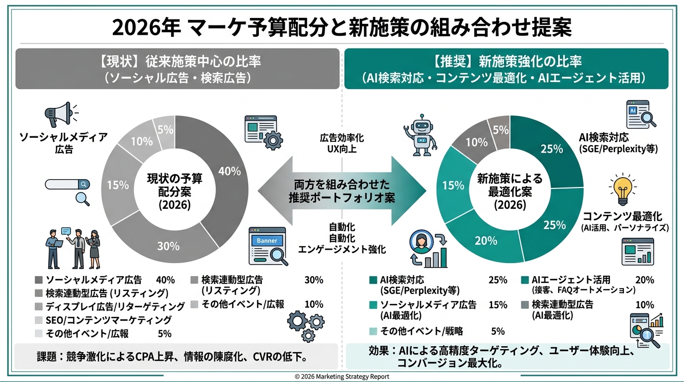 2026年のマーケ予算配分と新施策の組み合わせ提案