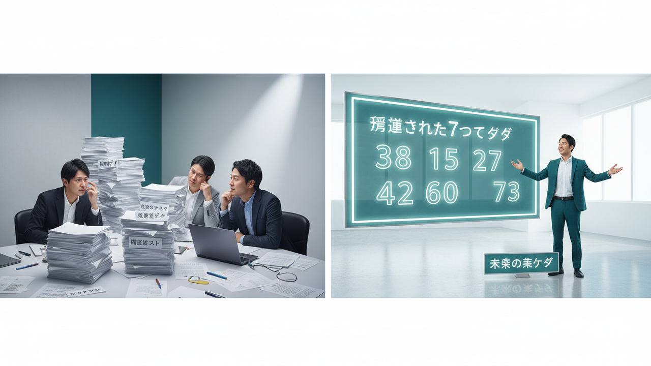 多すぎる資料vs厳選7本の統計