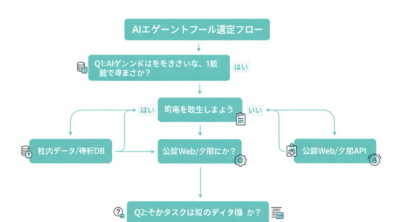 AIエージェントツール選定の3問フローチャート