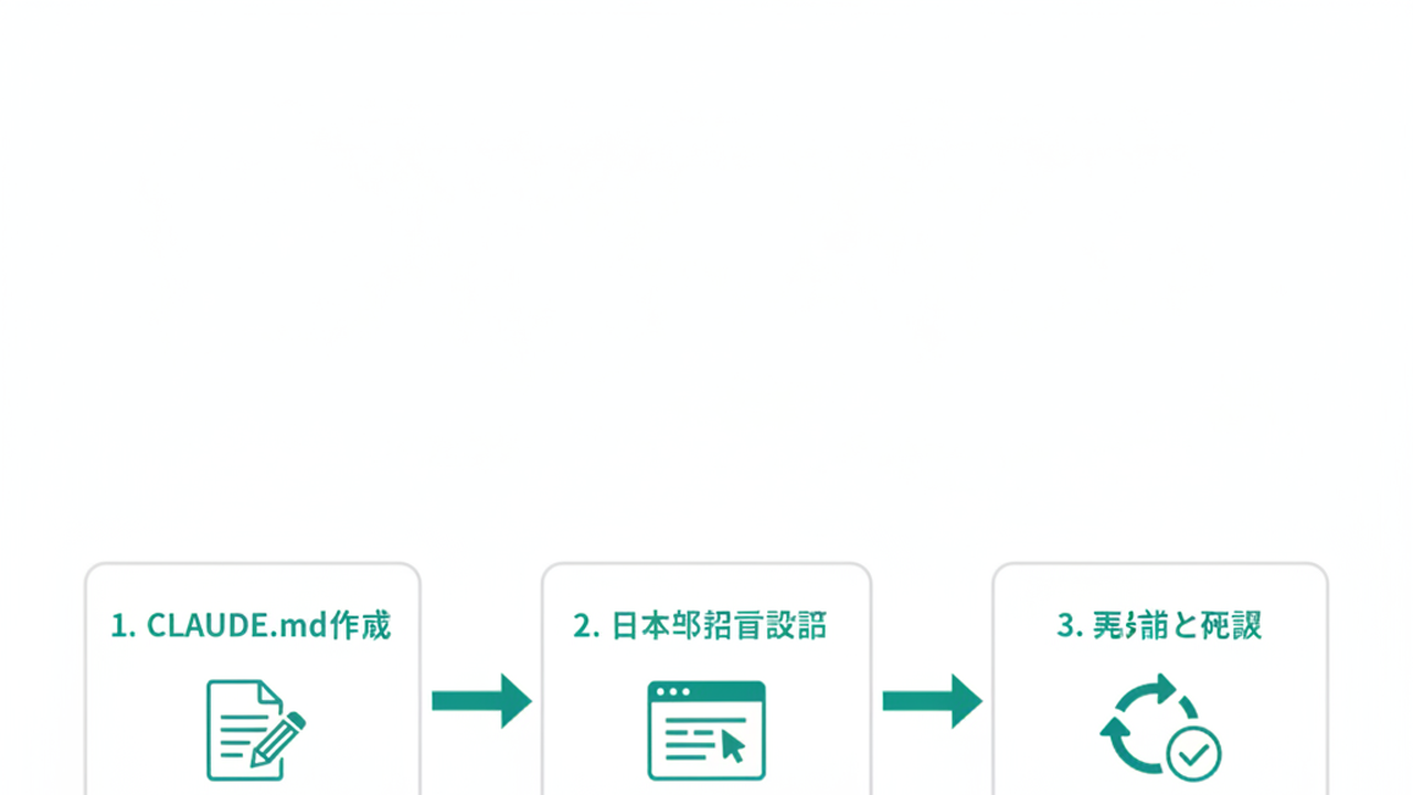 CLAUDE.md日本語設定3手順