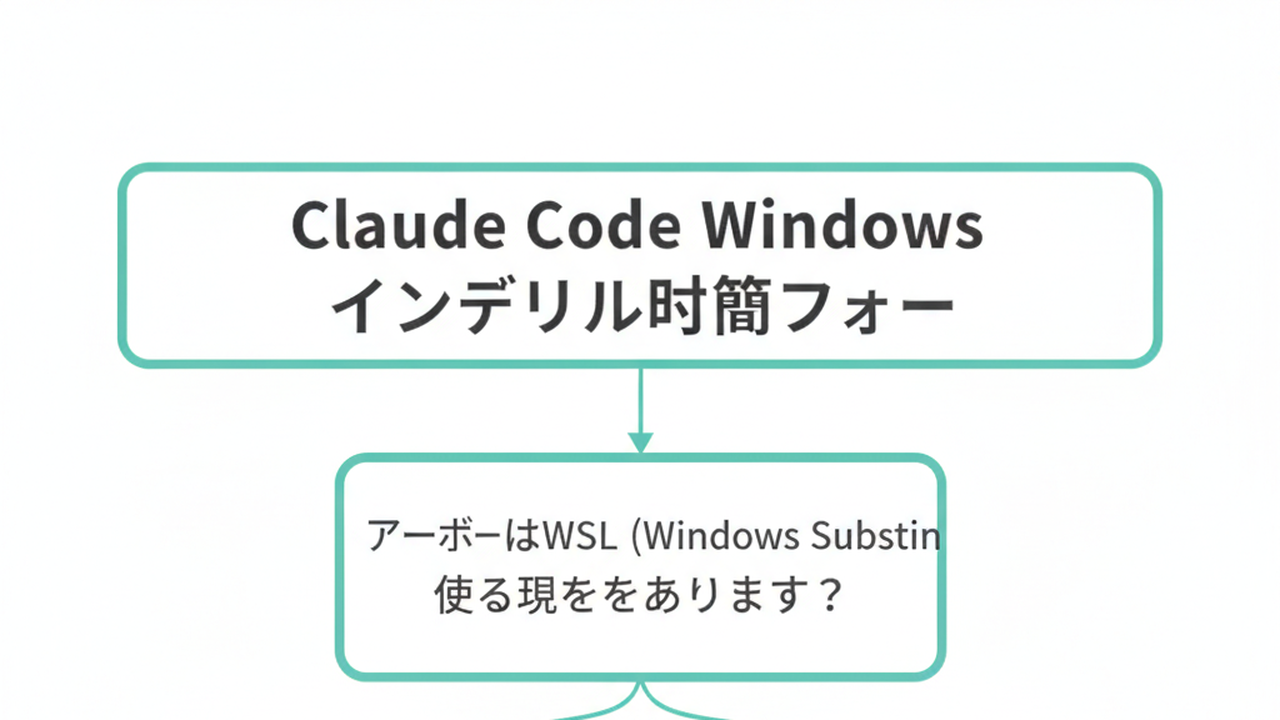 Claude Code Windowsインストール判断フロー