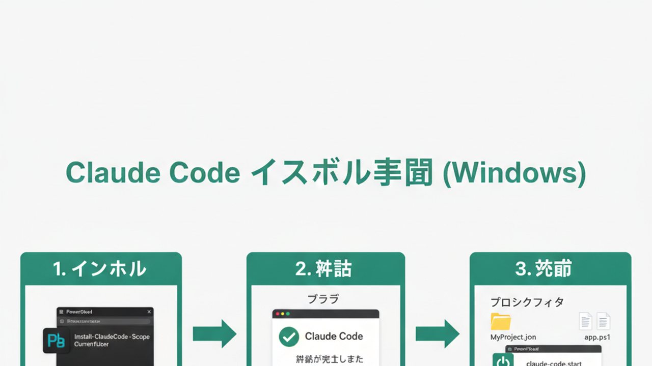 ネイティブWindowsでのClaude Codeインストール手順