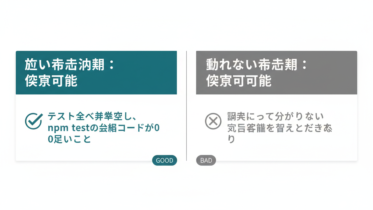 良い停止条件と悪い停止条件