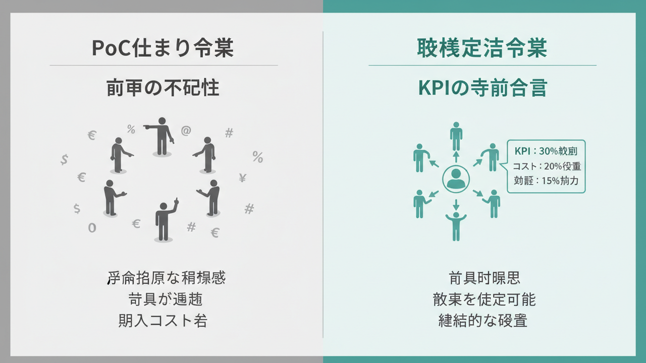 PoCの成功定義の有無による比較