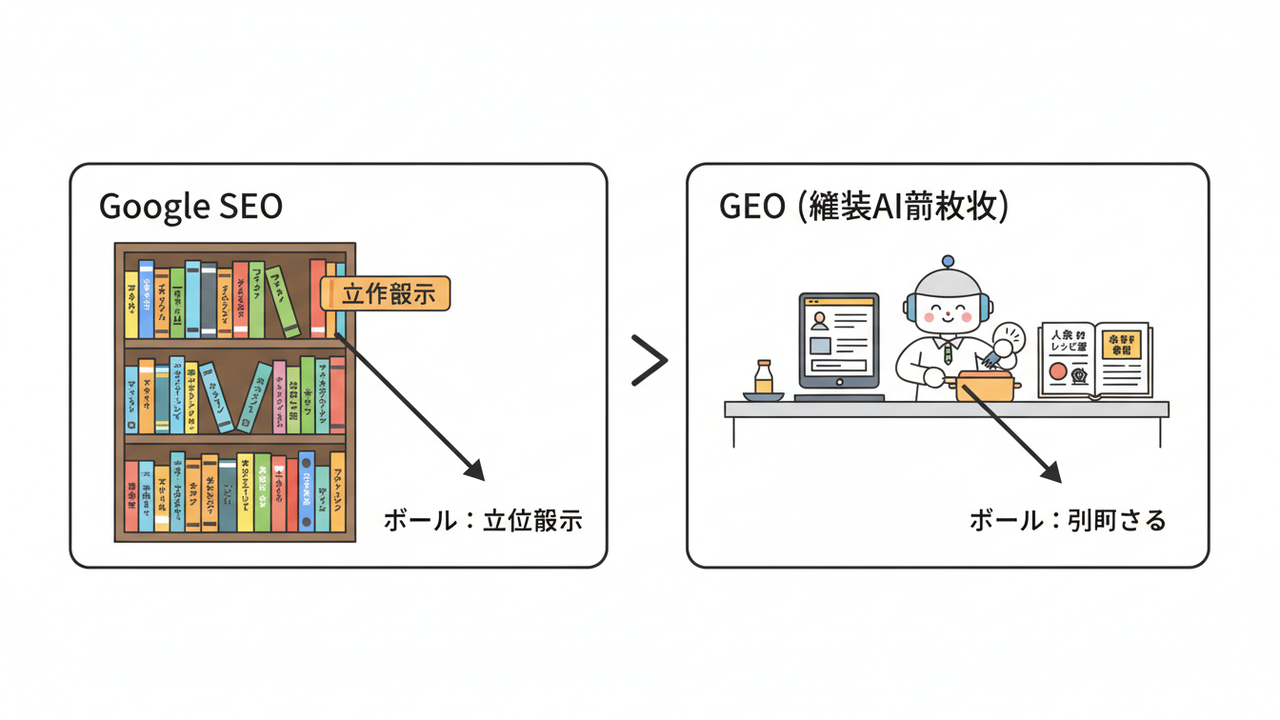 Google SEOとGEOの違い